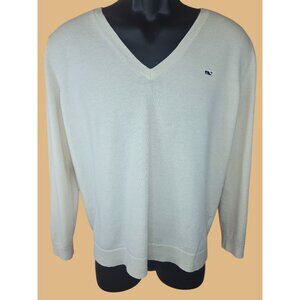 Vineyard Vines Womens Cashmere Wool Blend Sweater Large White